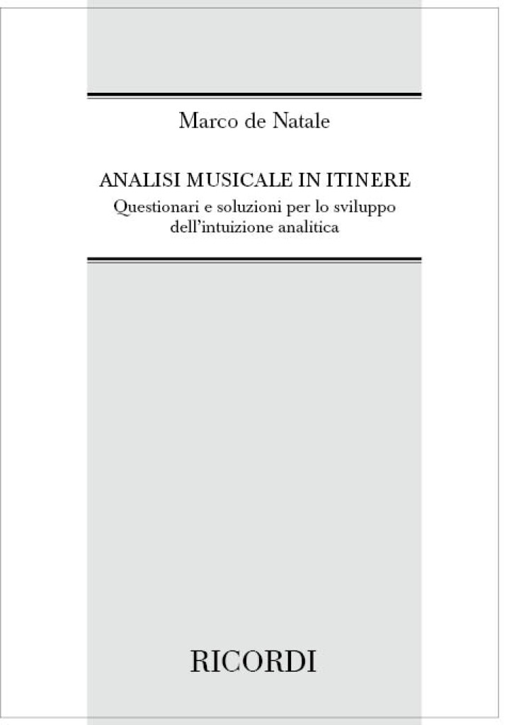 Analisi Musicale In Itinere